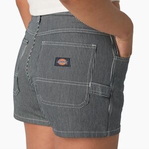 Dickies Women's Black & White Striped Cargo Shorts